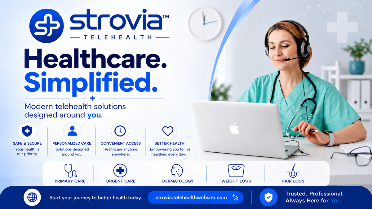 STROVIA™ Telehealth: Real Care From Real Professionals, Without Leaving Home